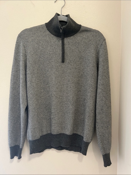 Ralph Lauren Purple Label Other - Ralph Lauren Purple Label 100% cashmere Made in Italy Birdseye quarter zip mens